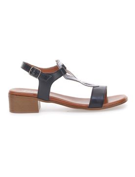 Sandali neri con Tomaia in Pelle 244295 36