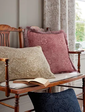 Pure Cotton Marigold Cushion Pink Mix - William Morris At Home - FashionsVida