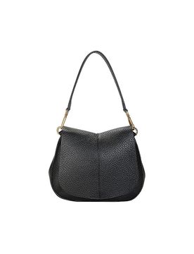 Ledertasche - Umhängetasche HELENA ROUND schwarz damen