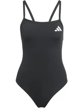 Thin Straps V-back Damen Badeanzug, schwarz 44