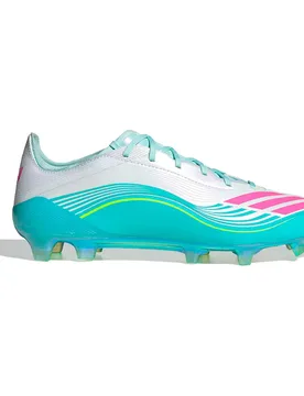 Chaussures De Football F50 Messi Elite Fg Ftwr White / Lucid Pink / Flash Aqua EU 46 - Adidas - FashionsVida