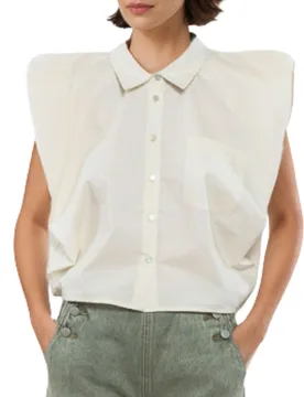 Noelia Camicia Cropped Light Brown Senza Maniche 15204215\274 - GOA GOA - FashionsVida