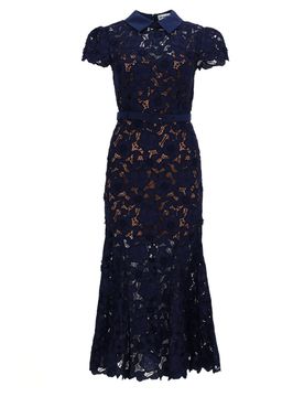 Guipure Lace Midi Dress