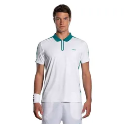Pro Short Sleeve Polo White / Ivy Green L