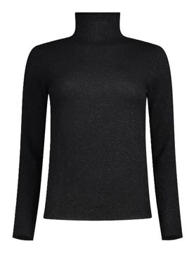 Maglione a collo alto rasato in lana cashmere