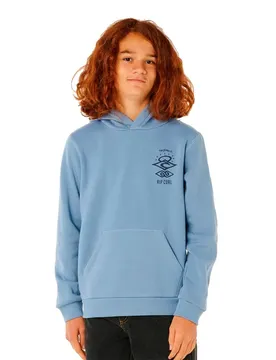 Sweat à Capuche Search Icon Faded Denim 14 Années Garçon