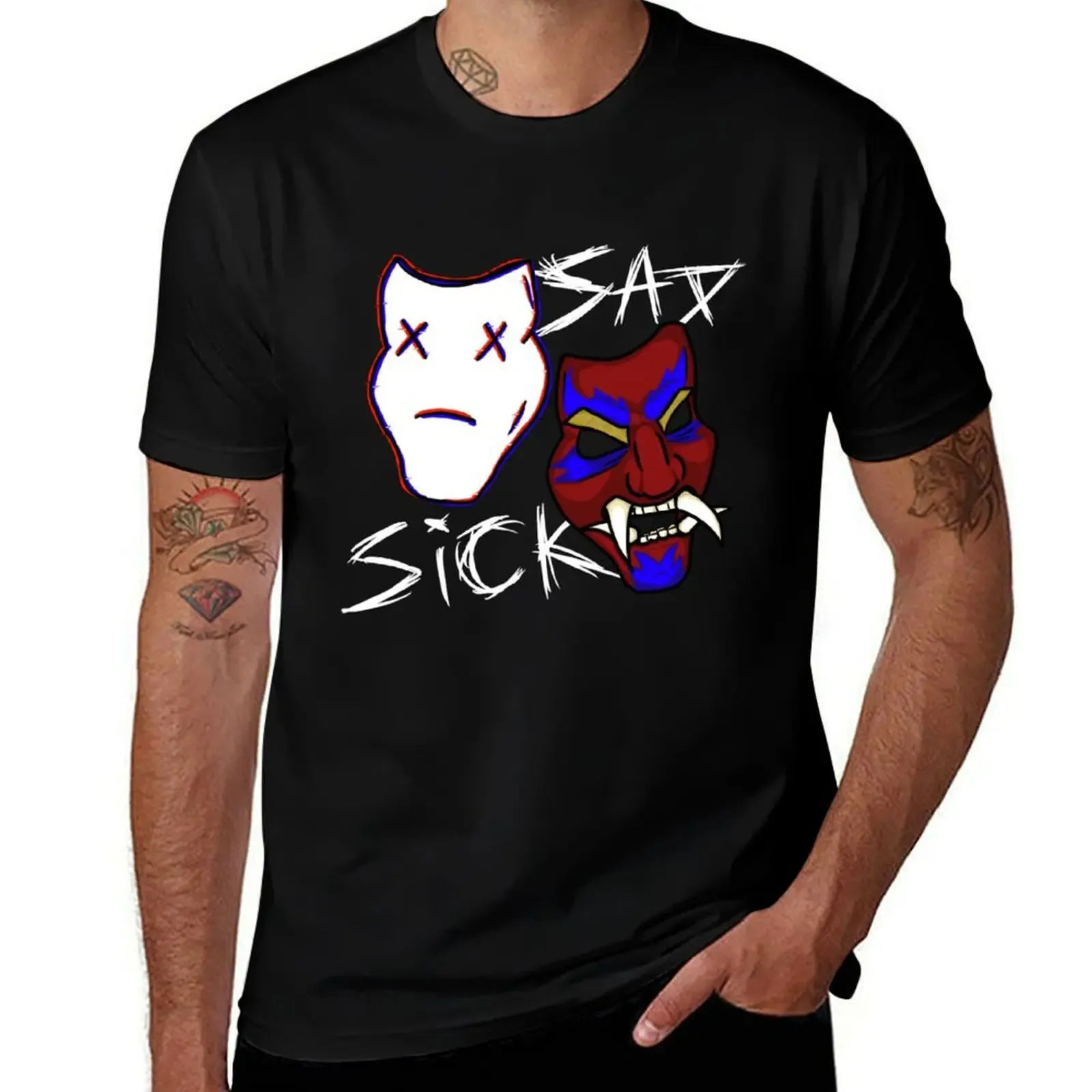 Sad and Sick T-Shirt Work Short Sleeve Cotton Top - Aliexpress - FashionsVida
