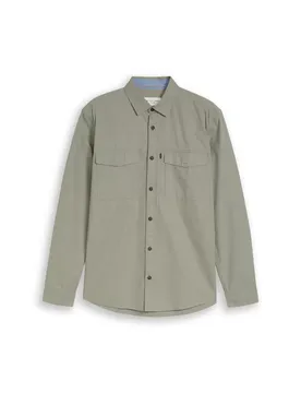 XXL washed cargo shirt male
