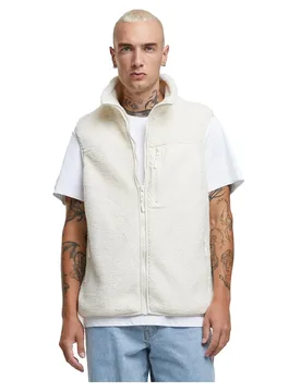 Gilet Sherpa White Sand 2XL Homme - Urban classics - FashionsVida