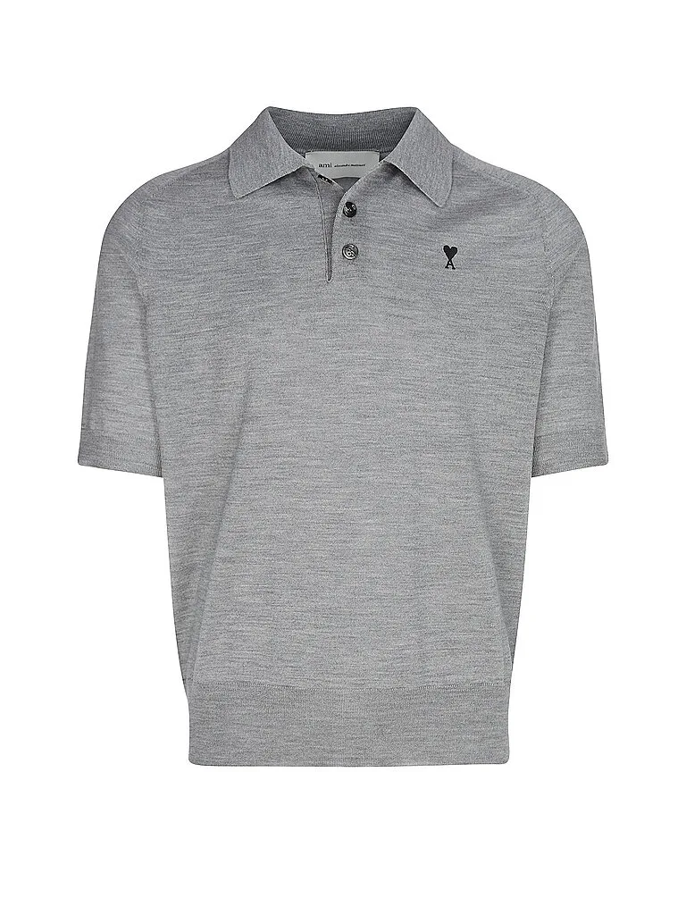 Ami Paris Polo gris claro M - AMI PARIS - FashionsVida