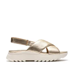 Women's DashLite Wish Gold Leather Flat Sandals Size: 5-Standard Fit - Gold - Size: 5-Standard Fit