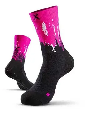 Padel Socks Black / Fluo Fuchsia UK 7.5-11 - Soxpro - FashionsVida
