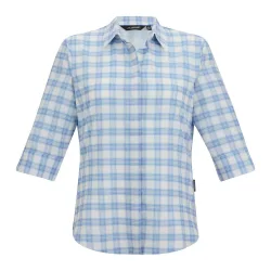 Women's Keralin Checked Shirt in Duck Egg Blue Size: 14 - Duck Egg Blue - Size: 14
