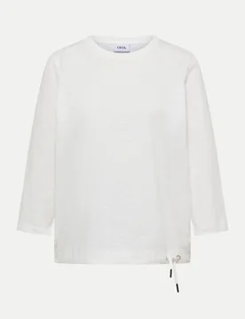 Jerseyshirt mit 3/4 Arm 13474-vanilla white XL - CECIL - FashionsVida