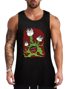 Kitty Monster Tank Top Funny Graphic Tank Top Humor Print Sleeveless - Aliexpress - FashionsVida