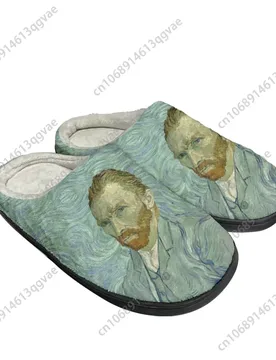 Van Gogh Oil Paint Self Portrait Home Cotton Custom Slippers Mens Womens Sandals Plush Bedroom Keep Warm Shoes Thermal Slipper - Aliexpress - FashionsVida