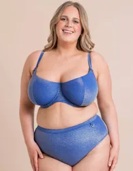 Women's Sapphire Seas Balcony Bikini Top Underwired in Blue Size: 34JJ - Blue - Size: 34JJ