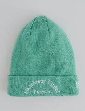 Manchester United x Womens Wordmark Beanie Green None - New era - FashionsVida