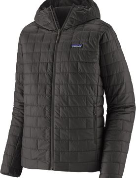 Leichte Stepp-Und PrimaLoft® Daundenjacke M's Nano Puff Hoody Black für Herren Größe L schwarz