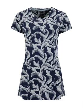 Weird Fish Sidra Printed Jersey Slub Tunic Size 18 - holiday-shop holiday-shop womens-summer-shop offers all-offers offers womens-offers women women a - Ink - FashionsVida