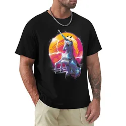 Rad Unicorn T-Shirt Art Pattern Printed Casual Top