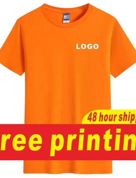 High end pure cotton men's and women's T-shirts, summer short sleeved custom printed logo, embroidered logo, brand personalized - Aliexpress - FashionsVida