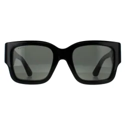 Women's Square Black with Havana Grey GG1663S Sunglasses - Black - Size: One Size