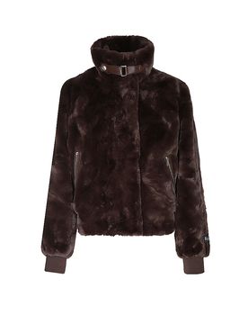 Chaqueta efecto pelo AMBRA marrón 38