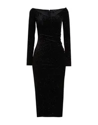Midi-Kleid Damen Schwarz L Damen