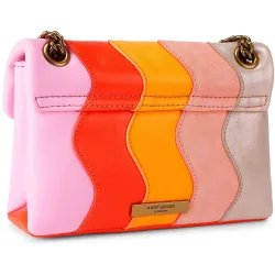 Bolso de hombro mini de piel con asa de cadena