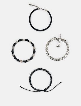 Set 4 Bracciali Con Perline