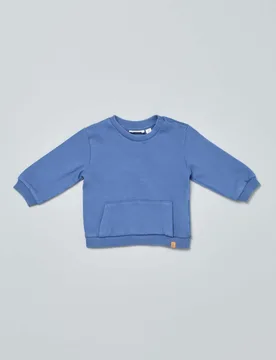 Felpa avio in cotone felpata con tasca a marsupio 1-18 mesi - Lil' Atelier - FashionsVida