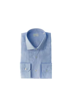 Camicia in lino AZZURRO CHIARO 39 - Xacus - FashionsVida