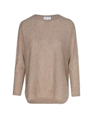 Pullover in cashmere marrone chiaro M