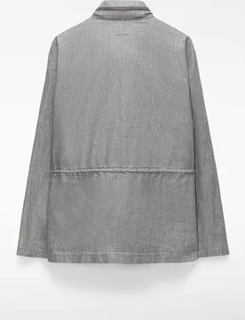 Chaqueta de hombre sahariana en lino engomado - Adolfo Dominguez - FashionsVida