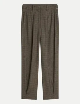 Bundfaltenhose CIOPTIS Kariert Braun 36 - Cinque - FashionsVida