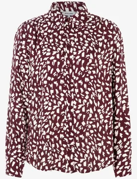 Print Blouse with Pleats female - 44 - FashionsVida