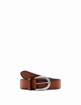Ceinture cuir logos BROWN 95 female - Desigual - FashionsVida