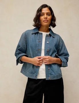 Eva Denim Jacket Blue Denim female - White stuff - FashionsVida