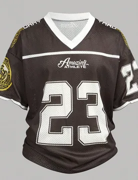 Camisetas para niñas preadolescentes, deportes, calle, vuelta al colegio, casual, universidad, camiseta corta con cuello en V marrón para baloncesto - Shein - FashionsVida
