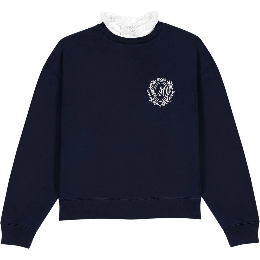 Sudadera de mujer oversize 100% algodón con logo - Maje - FashionsVida