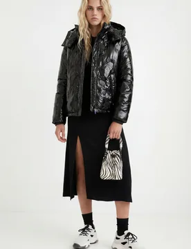 Doudoune oversize vinyle BLACK M female - Desigual - FashionsVida