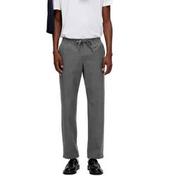 Pantalon 196 Robert String Straight Fit Grey Melange L
