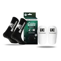 Chaussettes Longues Classic Bundle + Shinguard 2.0 Pack Black EU 37-48