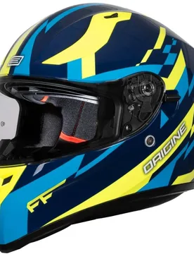 Casco Moto Integrale STRADA REVEAL Giallo Blu Lucido taglia M - Origine - FashionsVida
