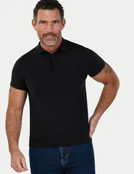 Short Sleeve Knitted Mens Polo - Raging Bull - FashionsVida