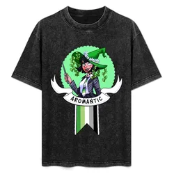 Aromantic Witchy Pride T-Shirt Holiday Lightweight T-Shirt