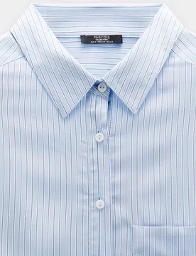 Camisa de mujer de manga larga con estampado de rayas diplomáticas - Parfois - FashionsVida