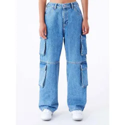 Womens Stream Sky Retro Donna Multi Cargo Pant - Female - Blue - W28 L32