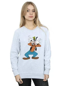Crazy Goofy Sweatshirt - Grey - Size: L - Disney - FashionsVida